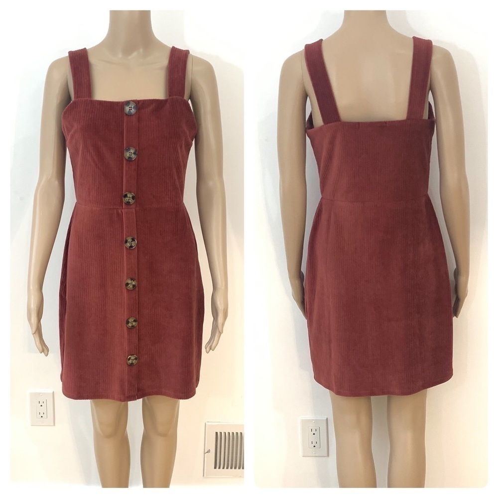 LAST ONE!! New Womens Corduroy Button Down Sleeveless Dress Size Medium